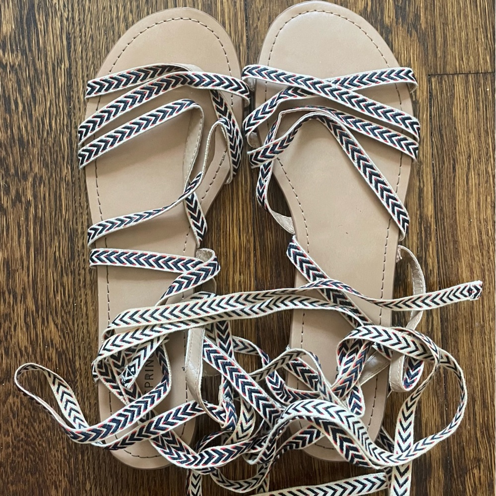 Lace up summer sandals